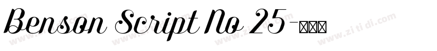 Benson Script No 25字体转换